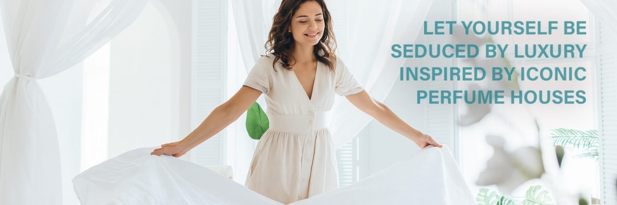 WOMAN BED INSPIRED BY ICONIC PERFUME HOUSE